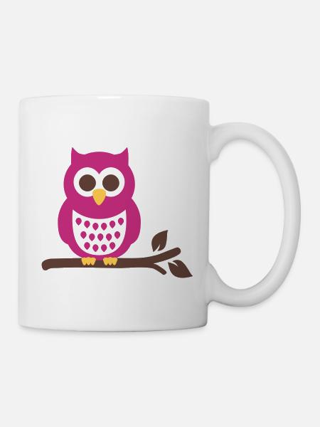 Chouette Hibou - Mug blanc - blanc