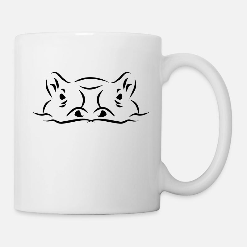 Nilpferd - Tasse - Weiß