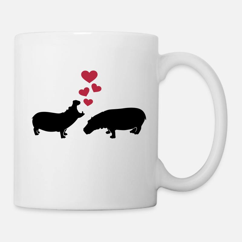 Nilpferd - Tasse - Weiß