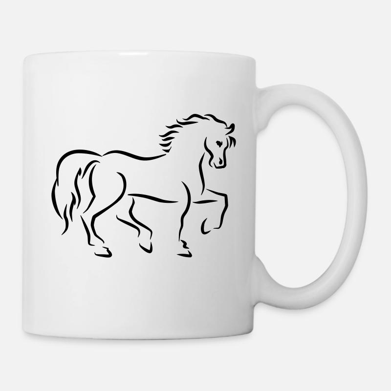 Cheval - Mug blanc - blanc
