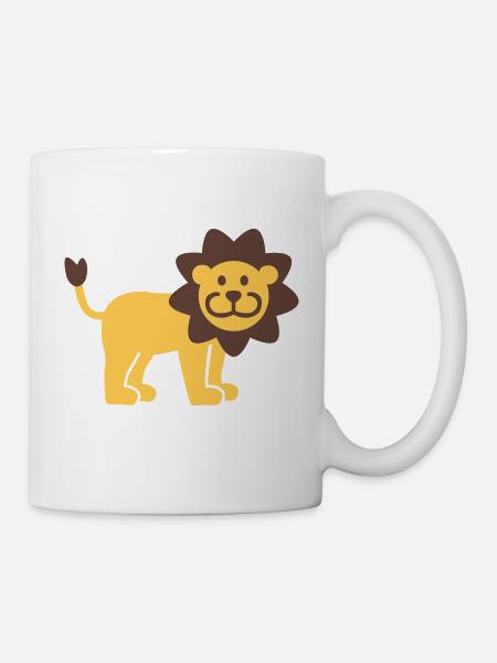 Löwe - Tasse - Weiß