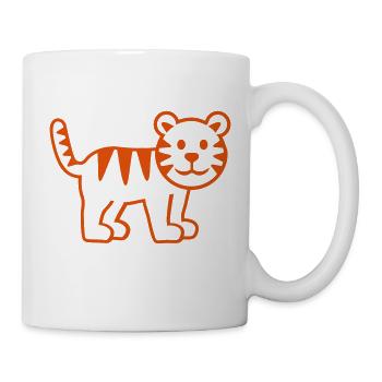 Tiger - Tasse - Weiß - Rechts