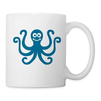 Krake - Tasse - Weiß - Rechts