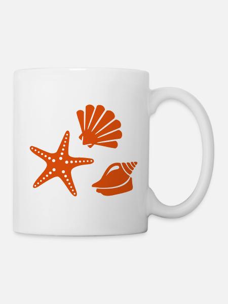 Muschel - Tasse - Weiß