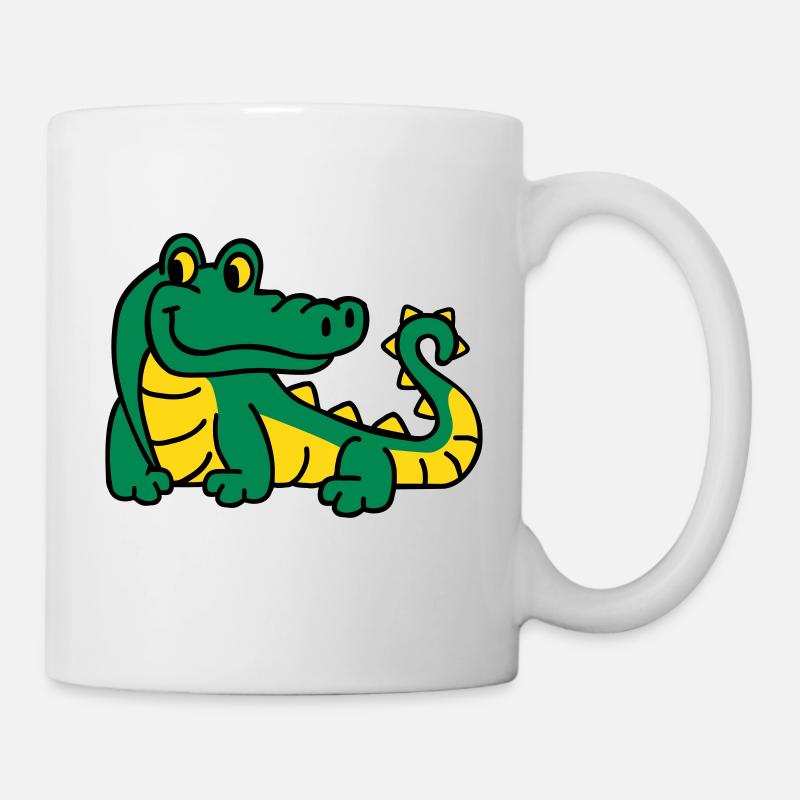Krokodil - Tasse - Weiß