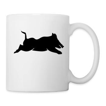 Wildschwein - Tasse - Weiß - Rechts