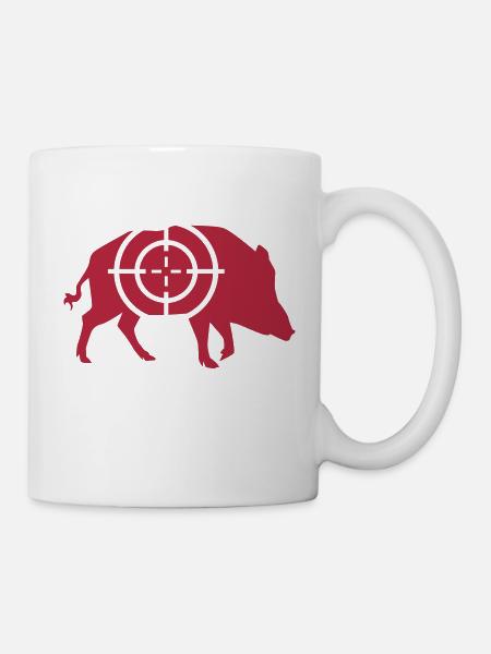 Wildschwein - Tasse - Weiß