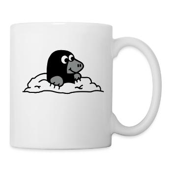Maulwurf - Tasse - Weiß - Rechts