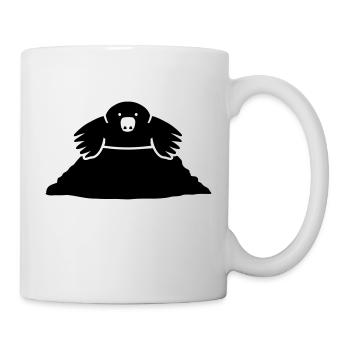 Maulwurf - Tasse - Weiß - Rechts