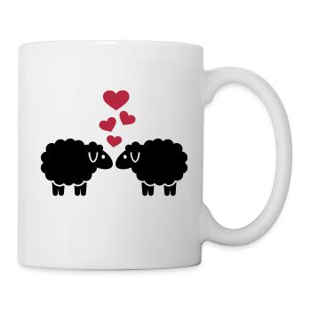 Schaf - Tasse - Weiß - Rechts