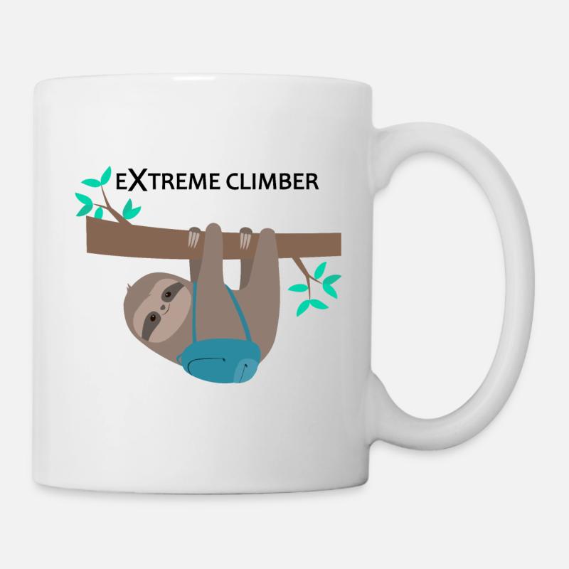 Paresseux extreme climber Grimpeurs extrêmes - Mug blanc - blanc