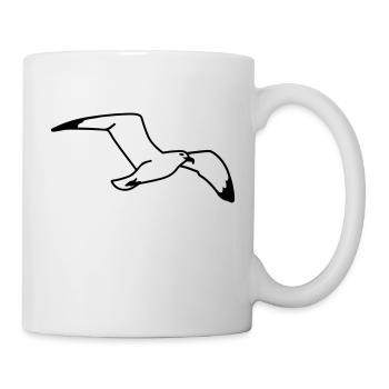 Goéland mouette - Mug blanc - blanc - Droite