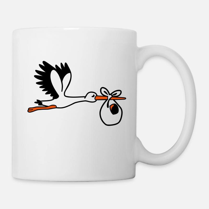 Cigogne - Mug blanc - blanc