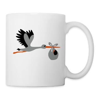 Storch - Tasse - Weiß - Rechts