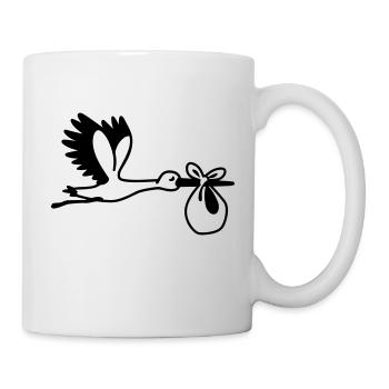 Storch - Tasse - Weiß - Rechts