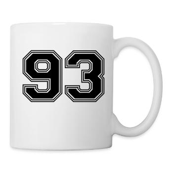 93_Nummer_93_(s31) - Tasse - Weiß - Rechts