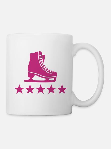 Schlittschuh - Tasse - Weiß