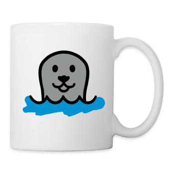 Robbe - Tasse - Weiß - Rechts