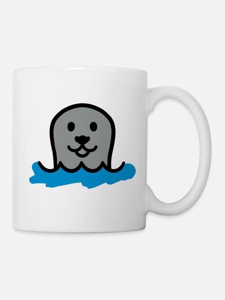 Robbe - Tasse - Weiß