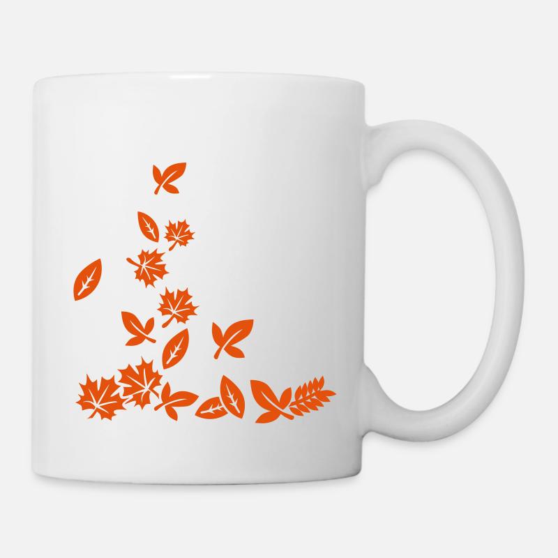 Blätter - Tasse - Weiß