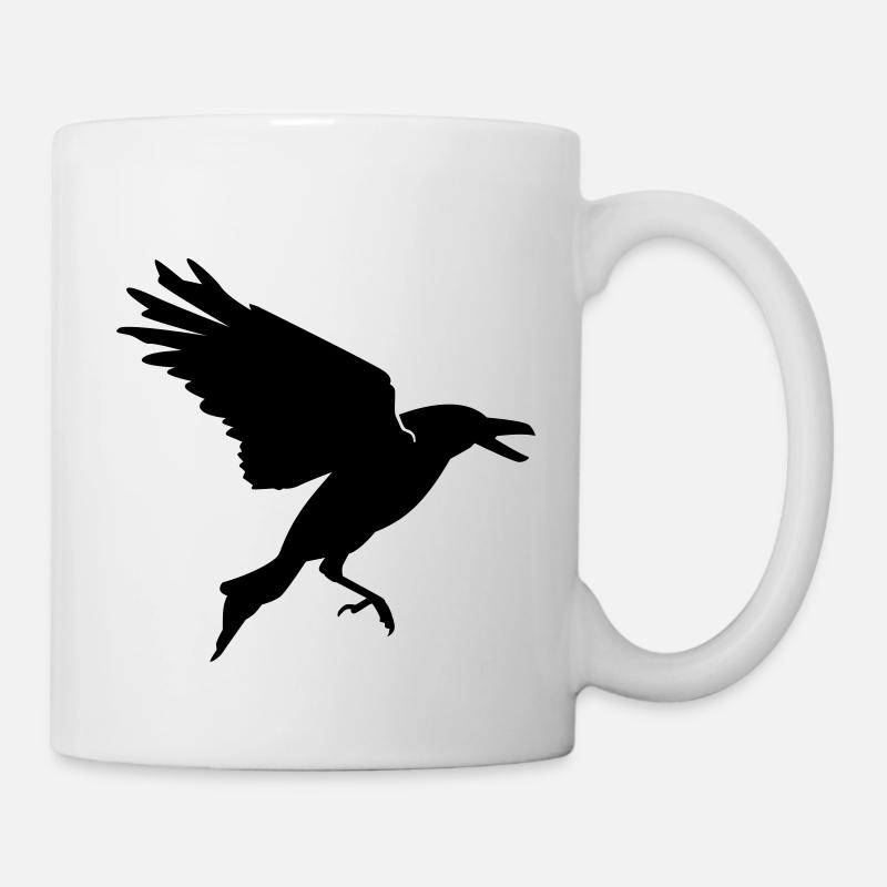 Rabe - Tasse - Weiß
