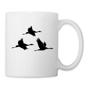 Kraniche - Tasse - Weiß - Rechts