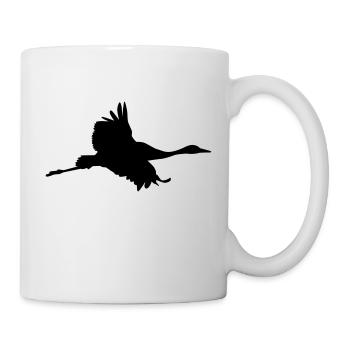 Kranich - Tasse - Weiß - Rechts