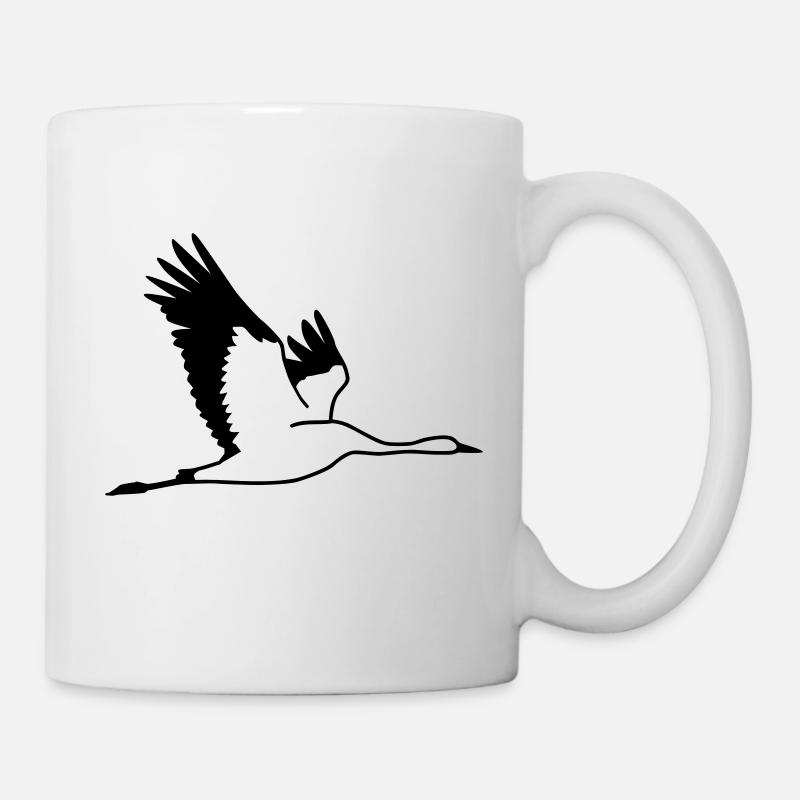 Kranich - Tasse - Weiß