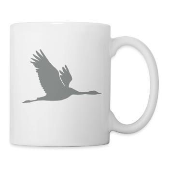Kranich - Tasse - Weiß - Rechts