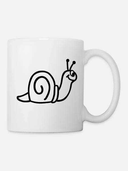Schnecke - Tasse - Weiß
