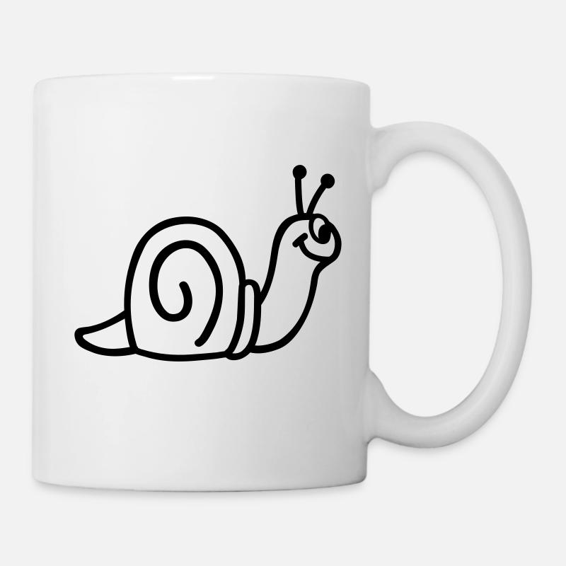 Schnecke - Tasse - Weiß