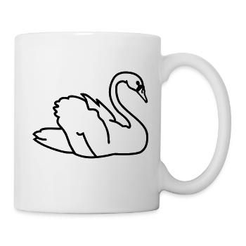 Cygne - Mug blanc - blanc - Droite
