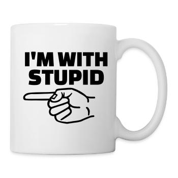 I'm with stupid - Mug - white - Right