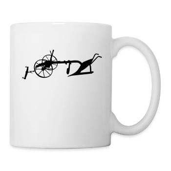 alter Pflug_va1 - Tasse - Weiß - Rechts