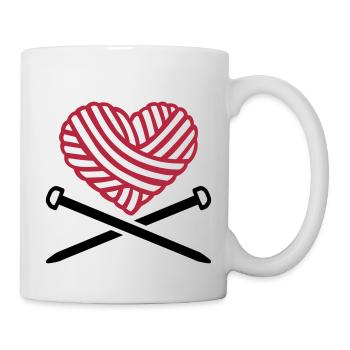 Stricken - Tasse - Weiß - Rechts