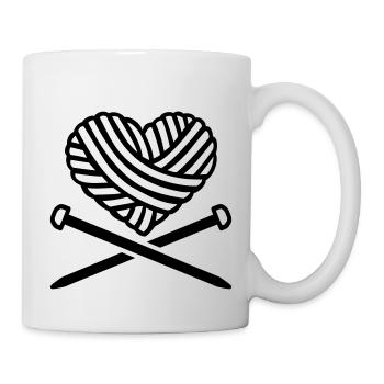 Stricken - Tasse - Weiß - Rechts