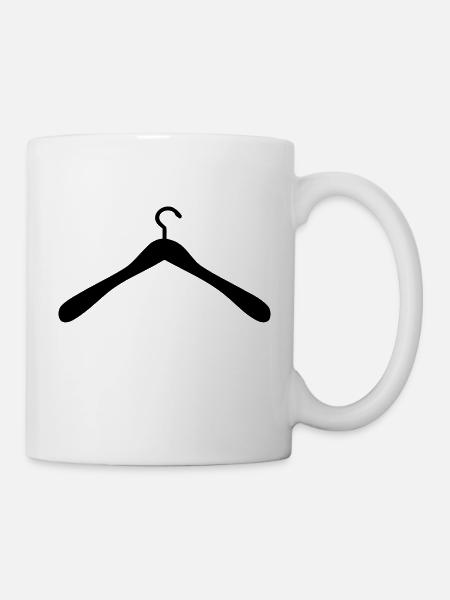 Kleiderbügel - Tasse - Weiß
