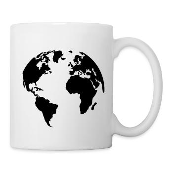 Erde - Tasse - Weiß - Rechts