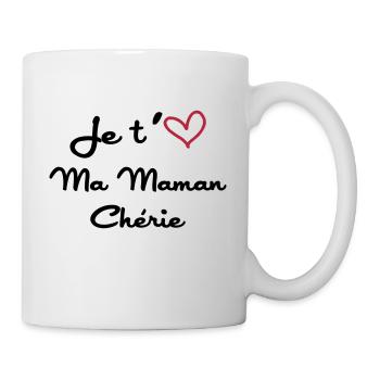 Je t'aime ma Maman Chérie - Mug blanc - blanc - Droite