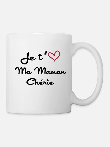 Je t'aime ma Maman Chérie - Mug blanc - blanc