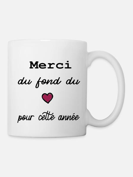 Merci du fond du cœur pour cette année - Mug blanc - blanc