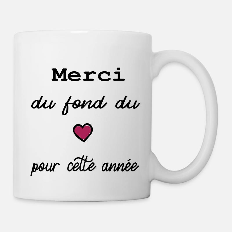 Merci du fond du cœur pour cette année - Mug blanc - blanc