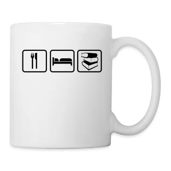 Eat Sleep Read - Tasse - Weiß - Rechts