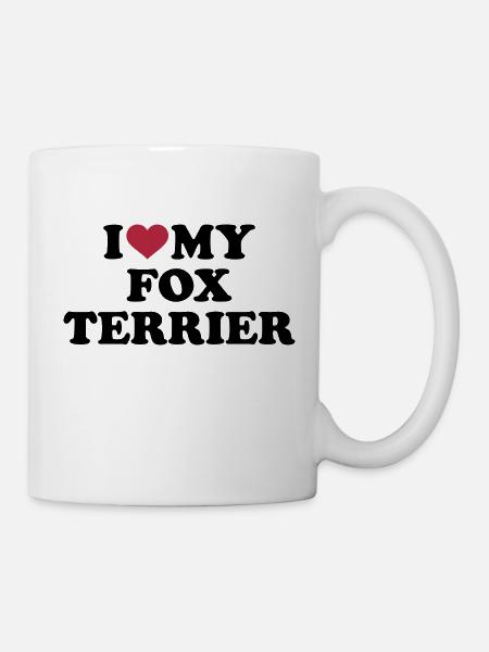 I love my Fox Terrier - Mug blanc - blanc