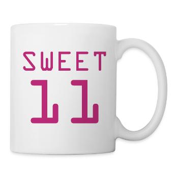 11 / birthday / Sport / geburtstag / elf - Tasse - Weiß - Rechts