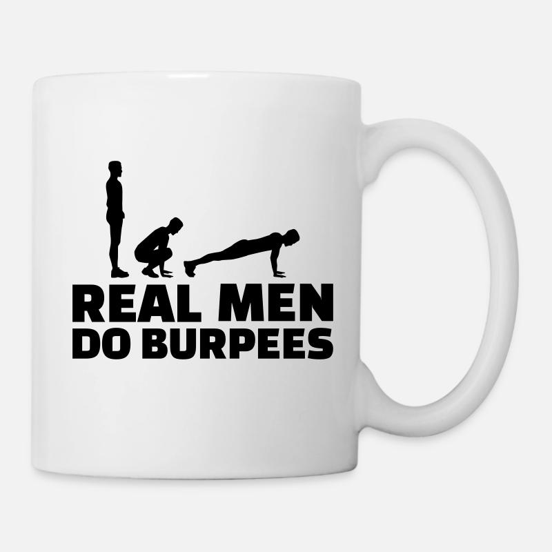 Real men do Burpees - Mug blanc - blanc