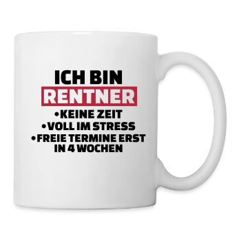 Rentner - Tasse - Weiß - Rechts