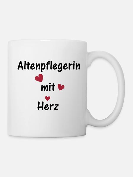 Altenpflegerin mit Herz - Tasse - Weiß