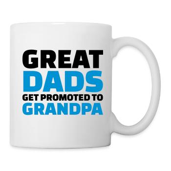 Great dads get promoted to grandpa - Mug blanc - blanc - Droite
