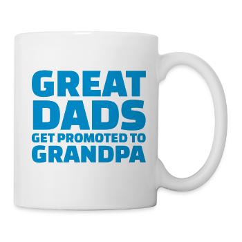 Great dads get promoted to grandpa - Mug blanc - blanc - Droite